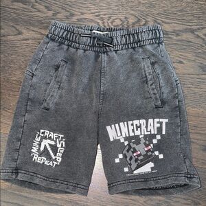 Zara Kids Black Minecraft Shorts